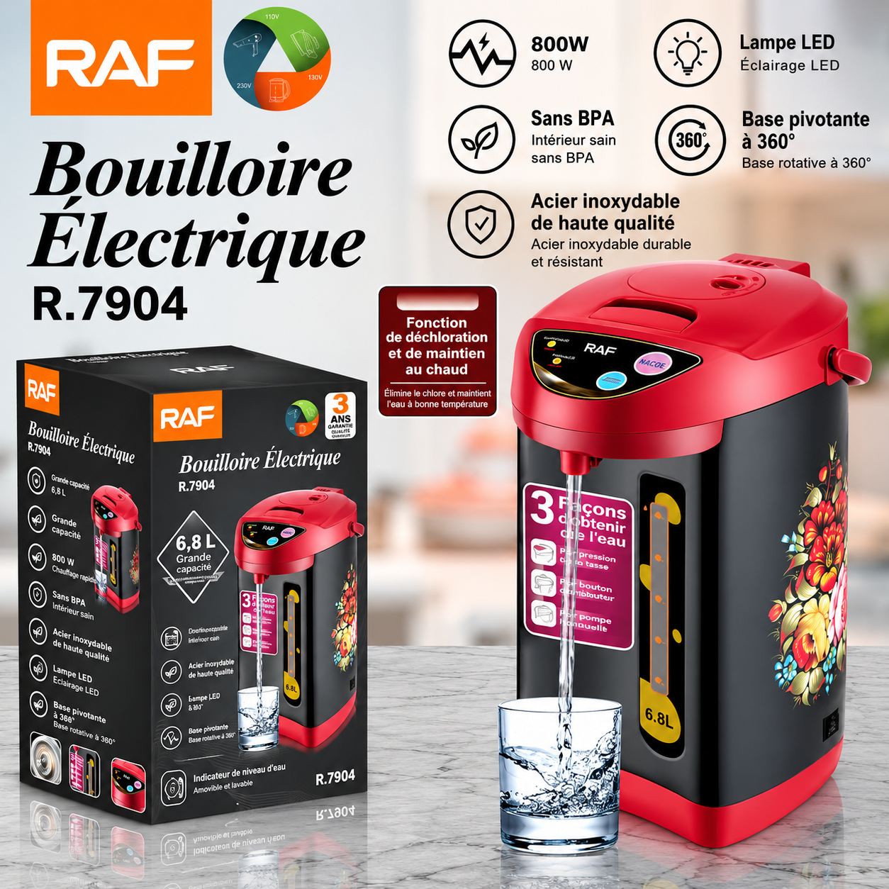 Bouilloire distributrice RAF R.7904 — 6,8 L
