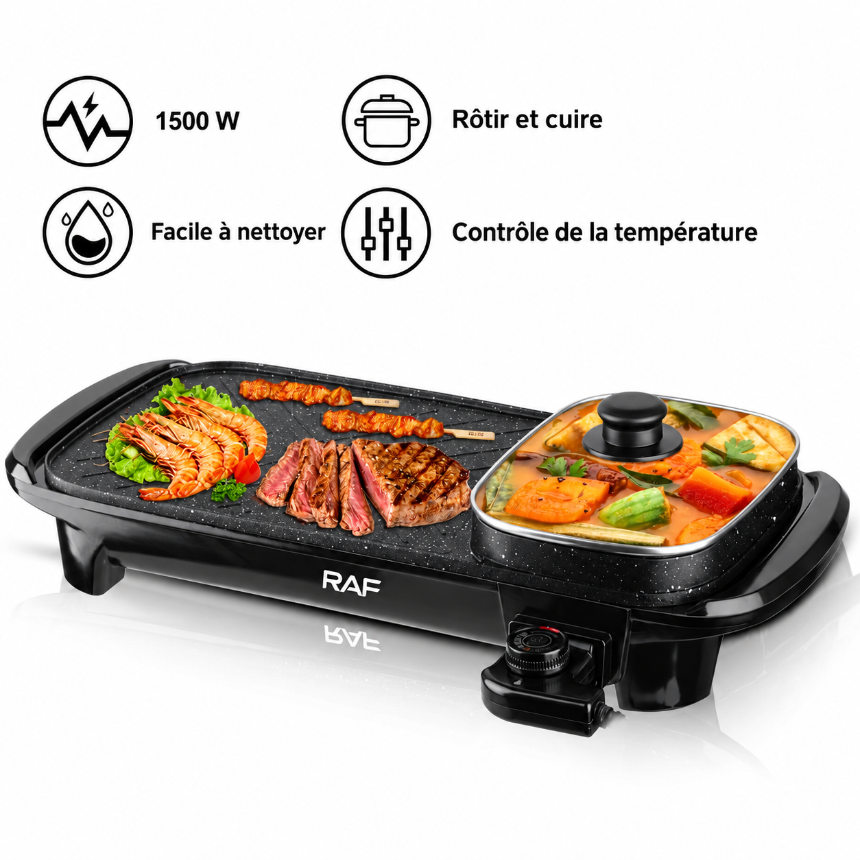 Gril et marmite RAF R.5303 — 2 en 1 — vue 3