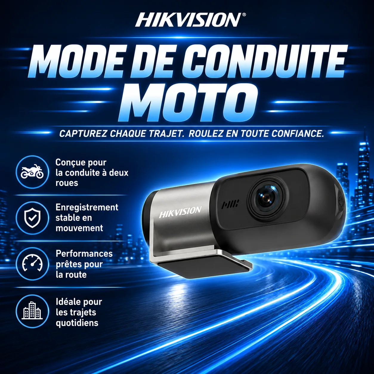 Présentation de l’utilisation à moto
