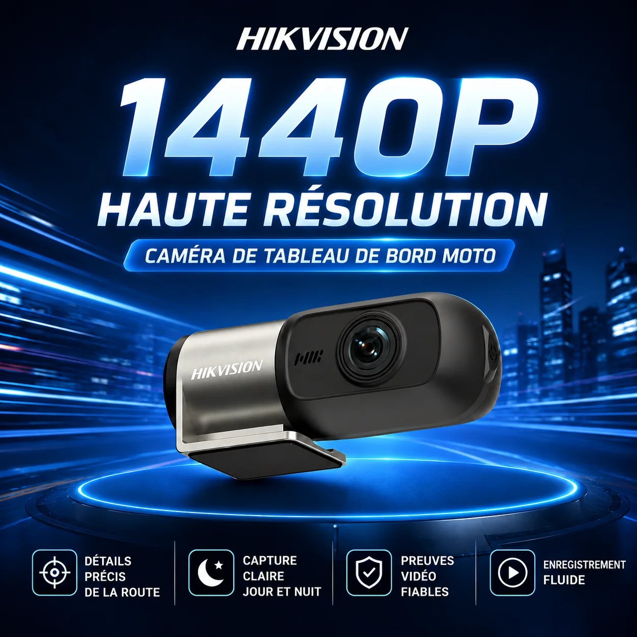 Caméra de bord moto HIKVISION 1440p