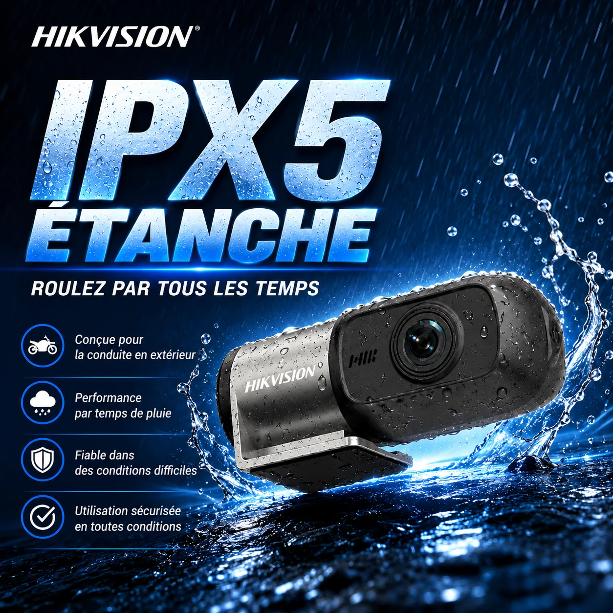 Protection IPX5 annoncée par le fournisseur