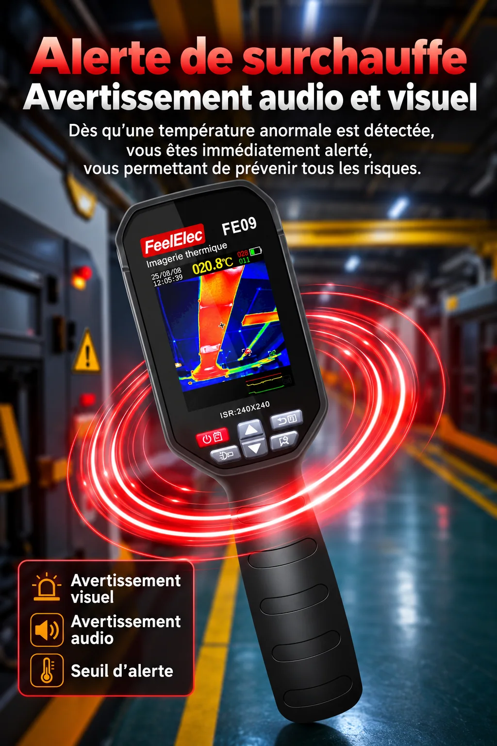 Avertissements audio et visuels annoncés