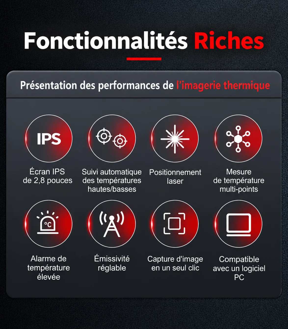 Fonctions d’imagerie thermique annoncées