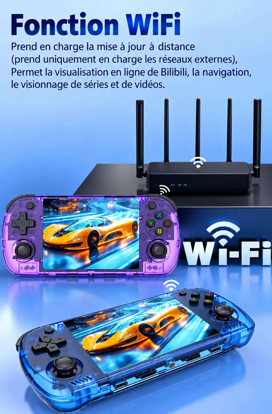 Fonctions Wi-Fi annoncées selon la version