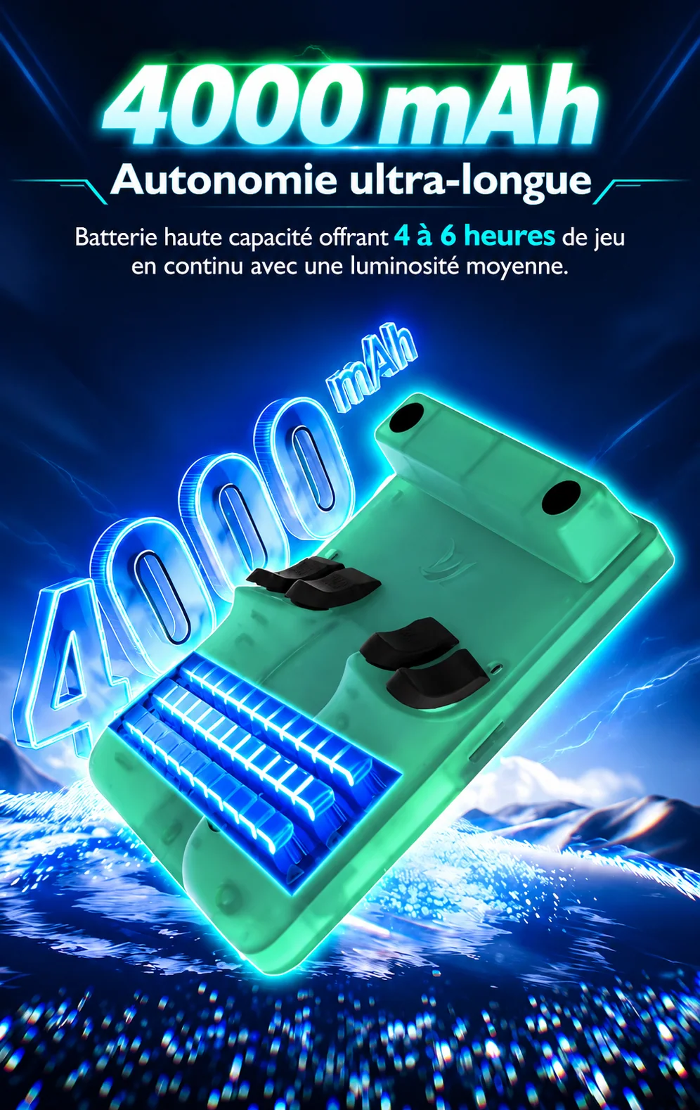Batterie de 4000 mAh et autonomie annoncée