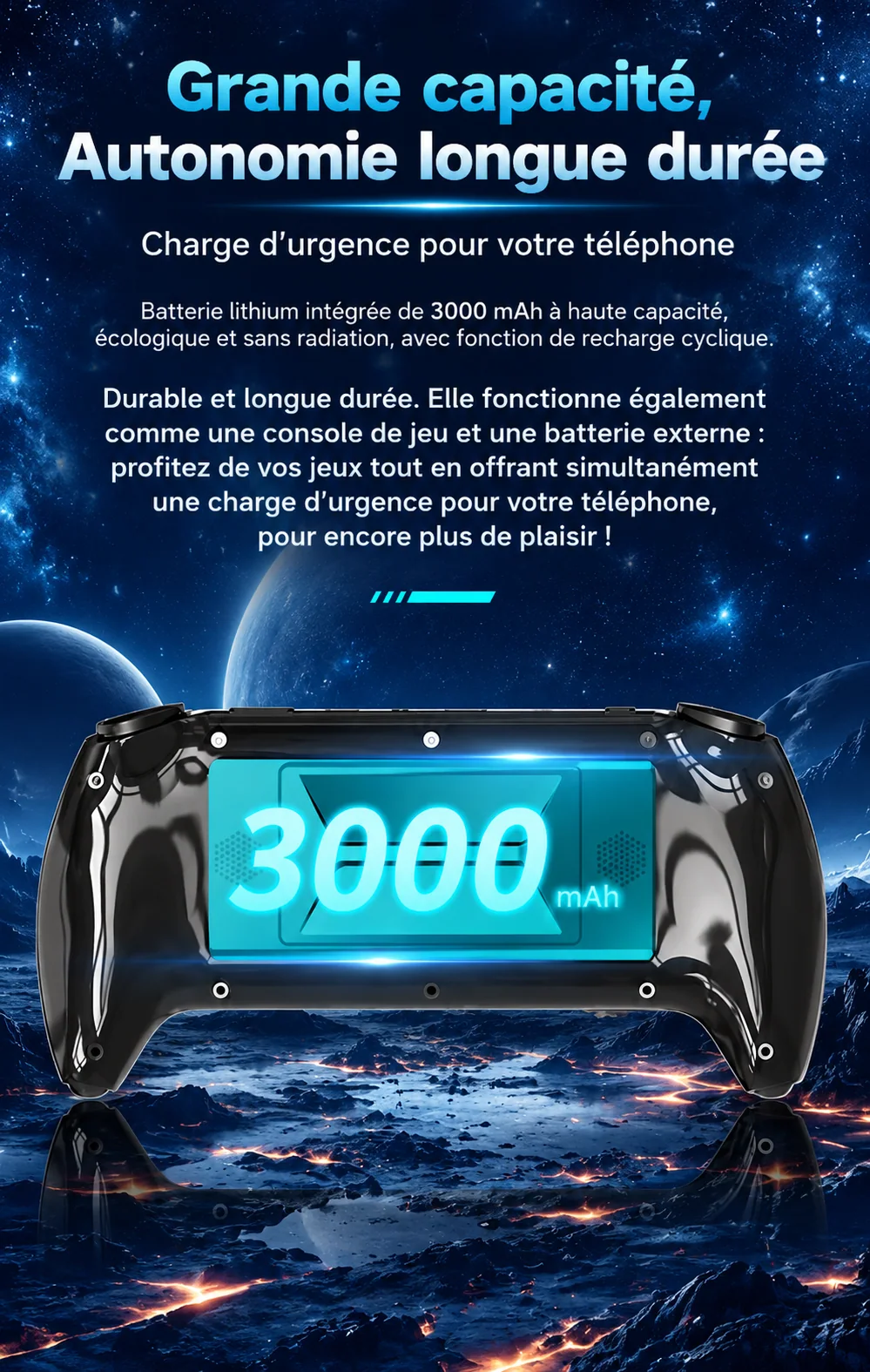 Batterie de 3000 mAh et recharge d’appoint annoncées