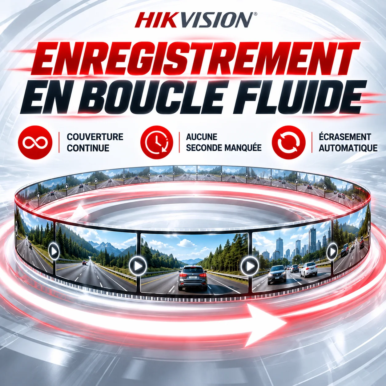 Enregistrement en boucle et écrasement automatique annoncés