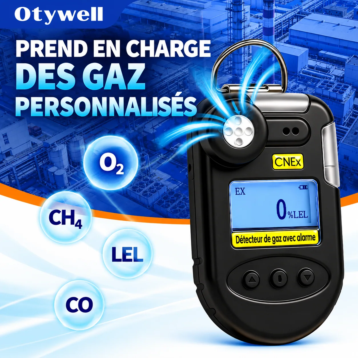 Configurations de gaz possibles selon capteur, non simultanées