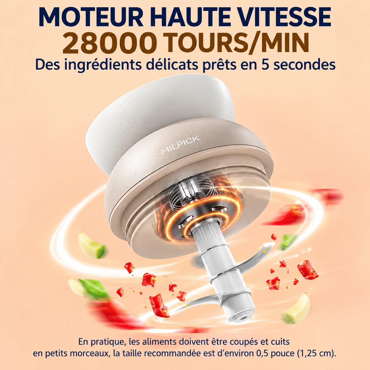 Moteur et vitesse annoncée par le fournisseur
