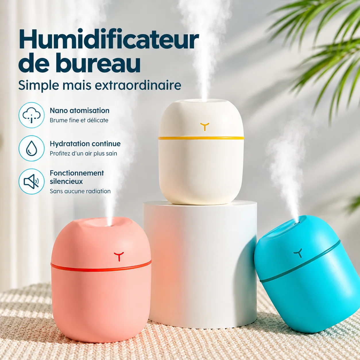 Humidificateur de bureau 220 ml à deux modes
