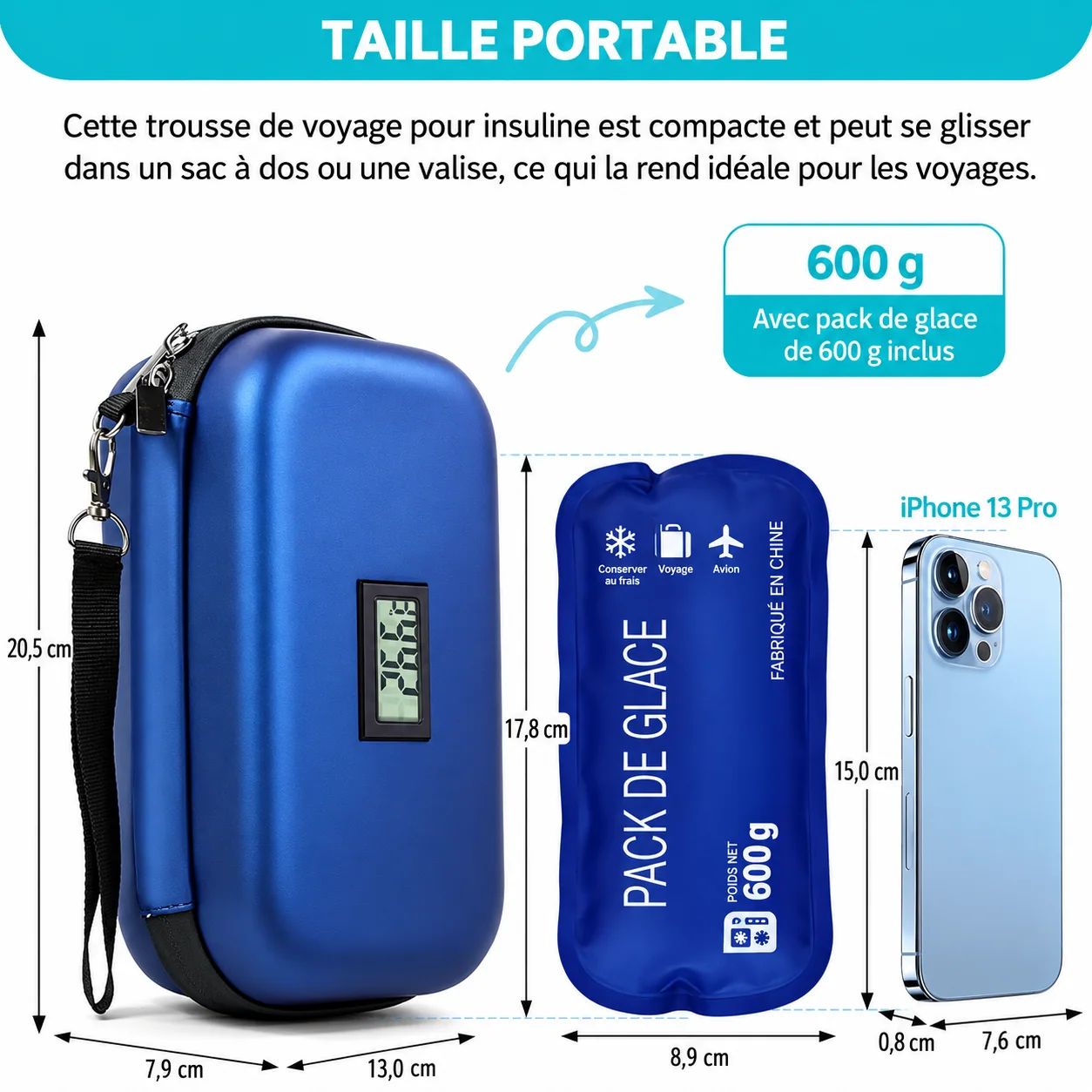 Dimensions indiquées sur le visuel fournisseur