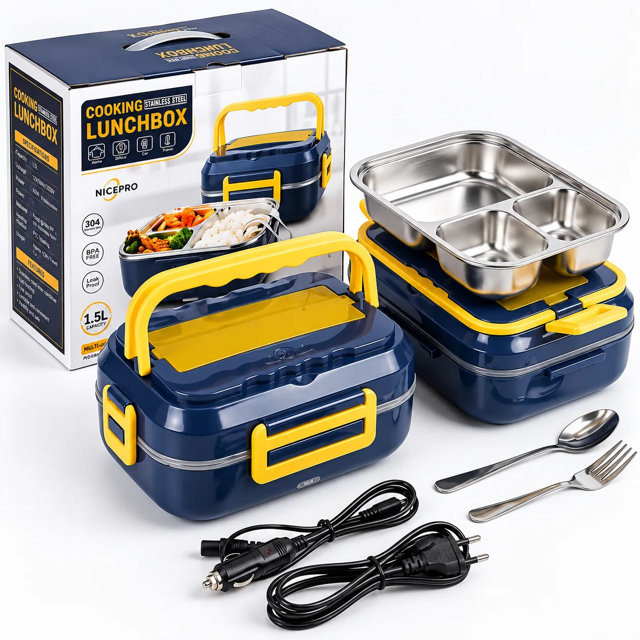 Lunch box électrique chauffante 1,5 L