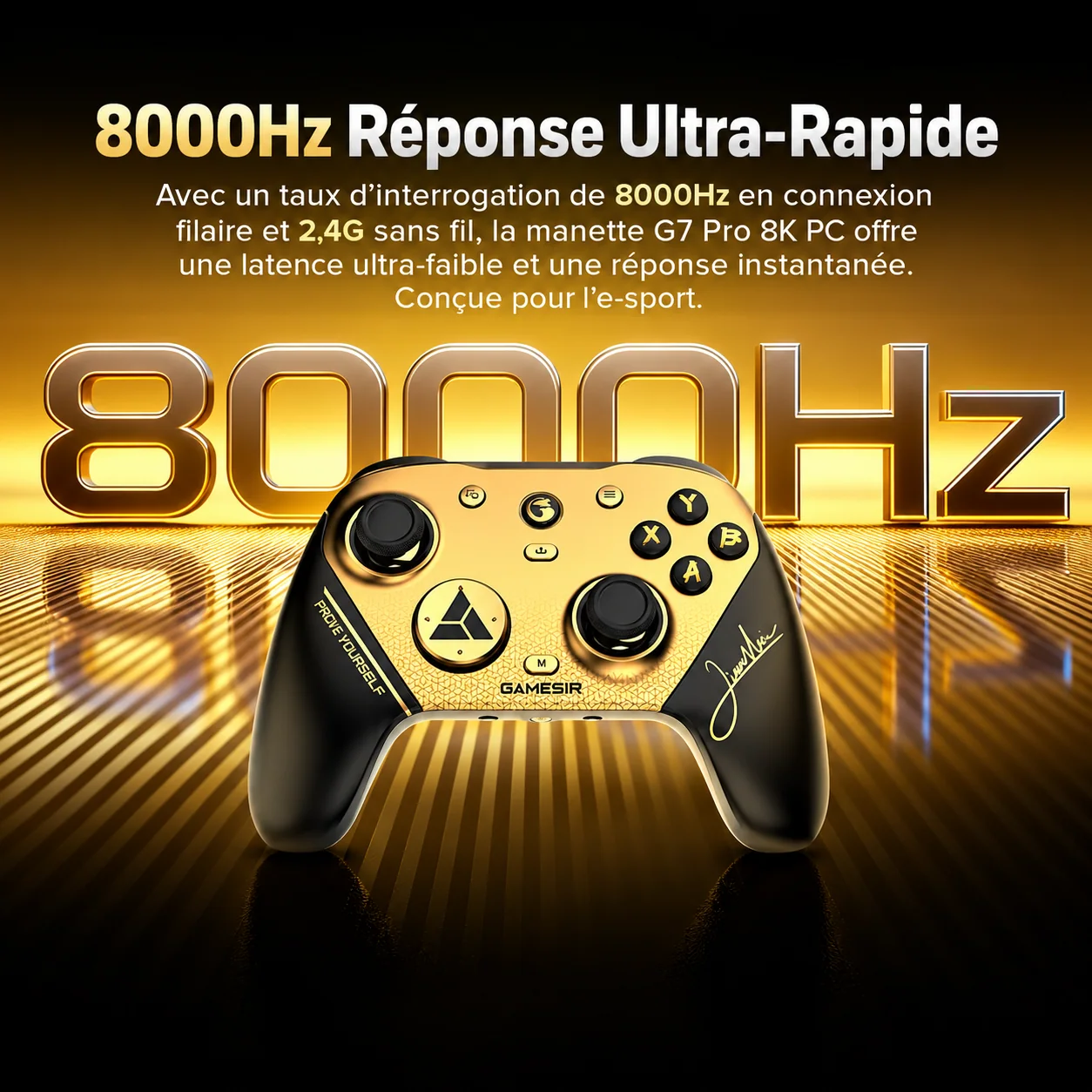 Taux d’interrogation de 8000 Hz annoncé
