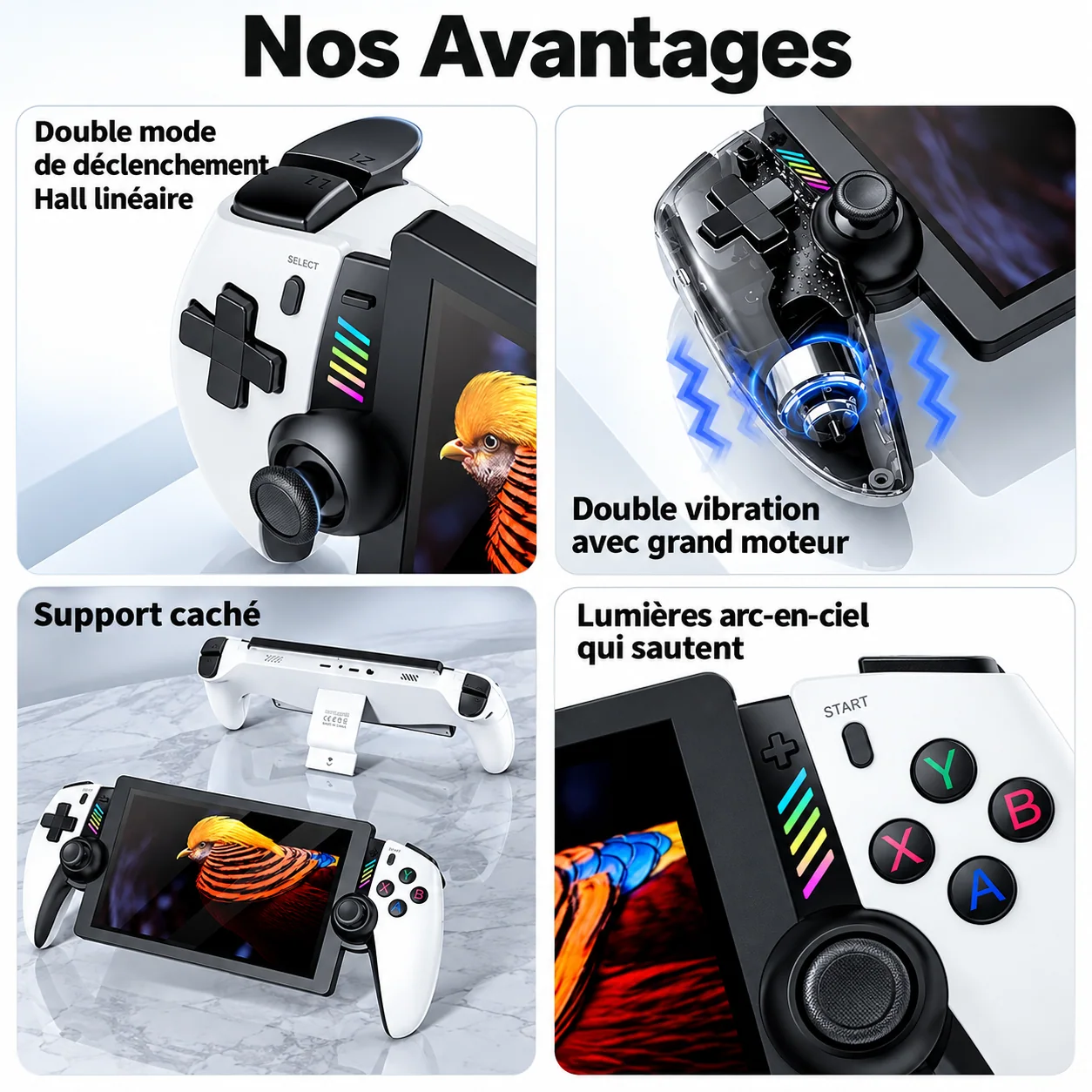 Fonctions annoncées de la manette