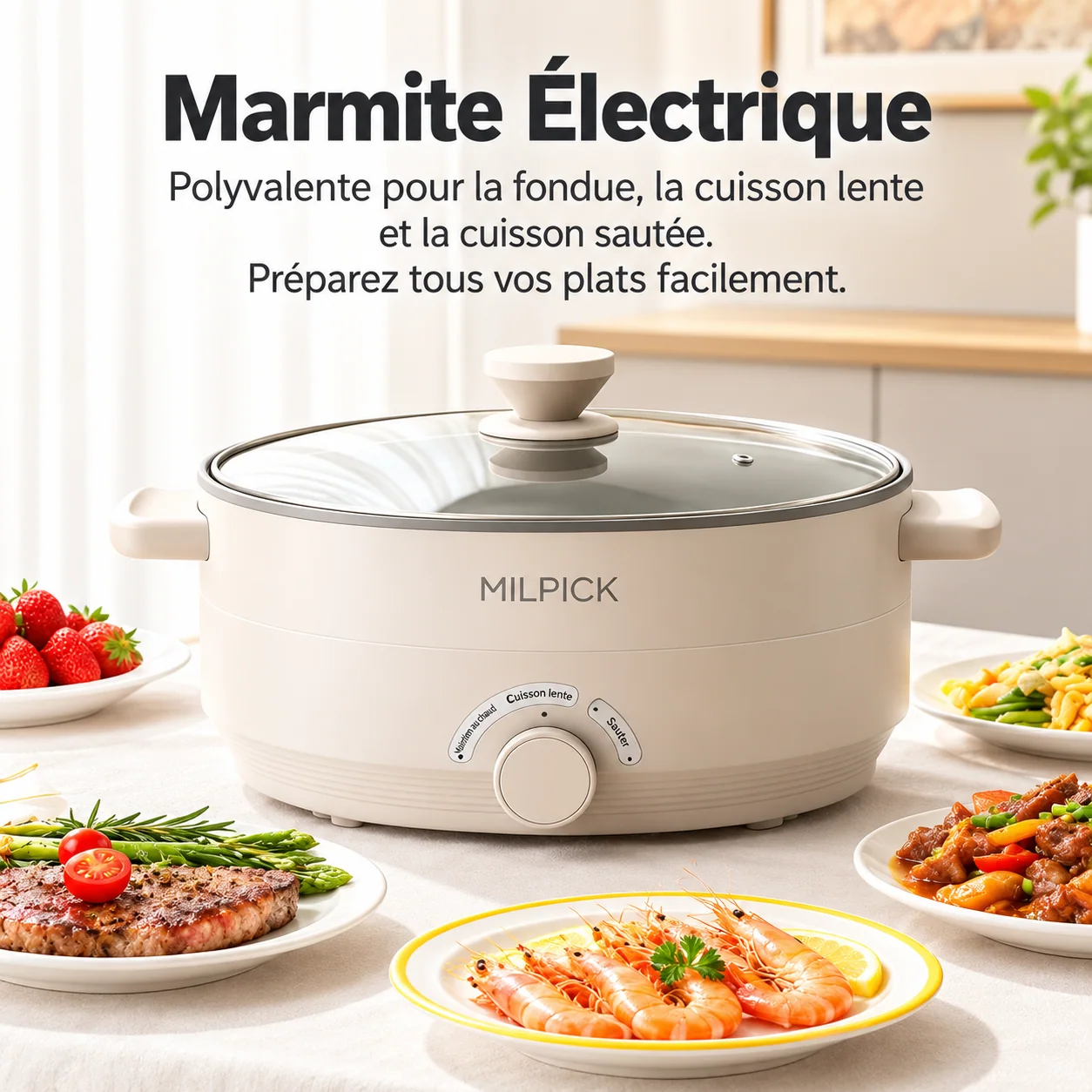 Marmite électrique MILPICK — 5 L et 1 400 W