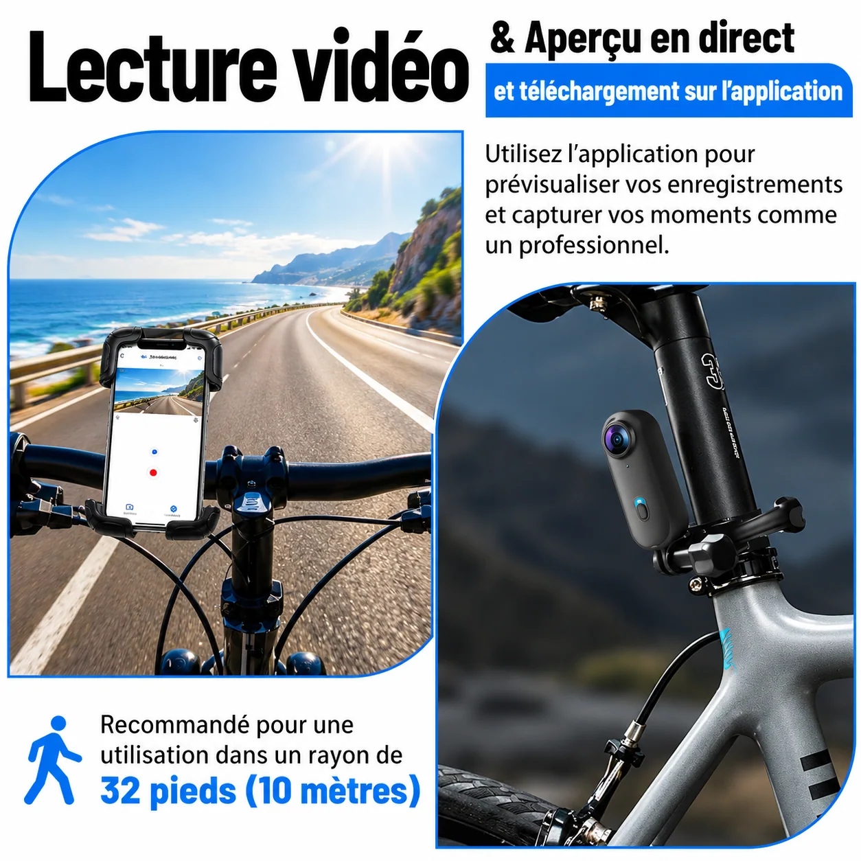 Aperçu et lecture via application présentés