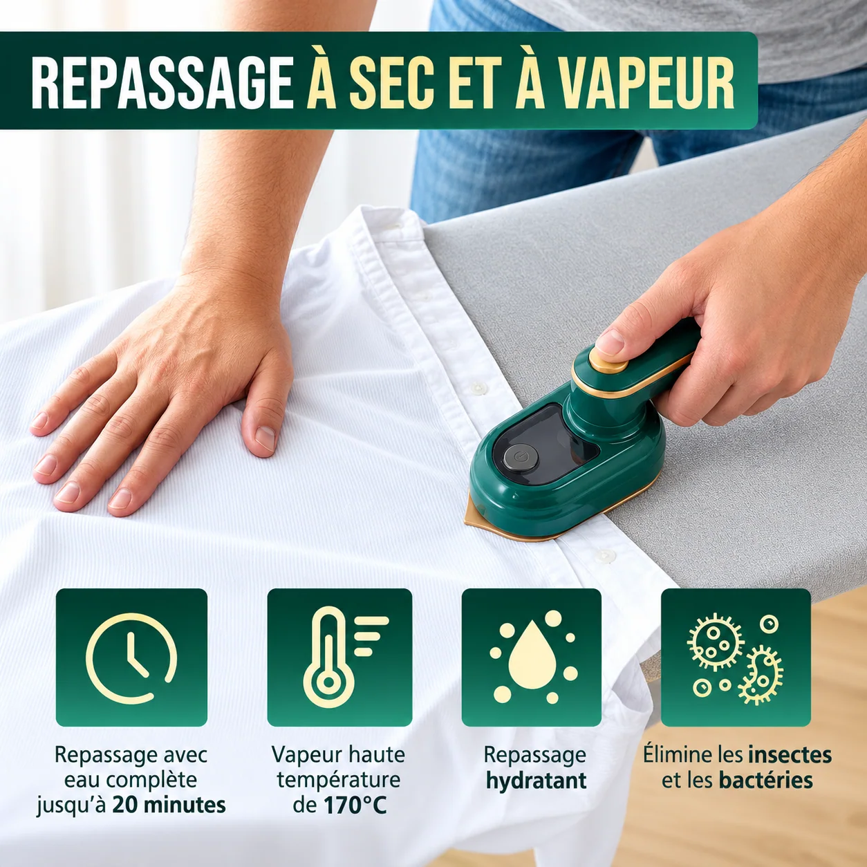 Présentation du repassage à sec et à vapeur