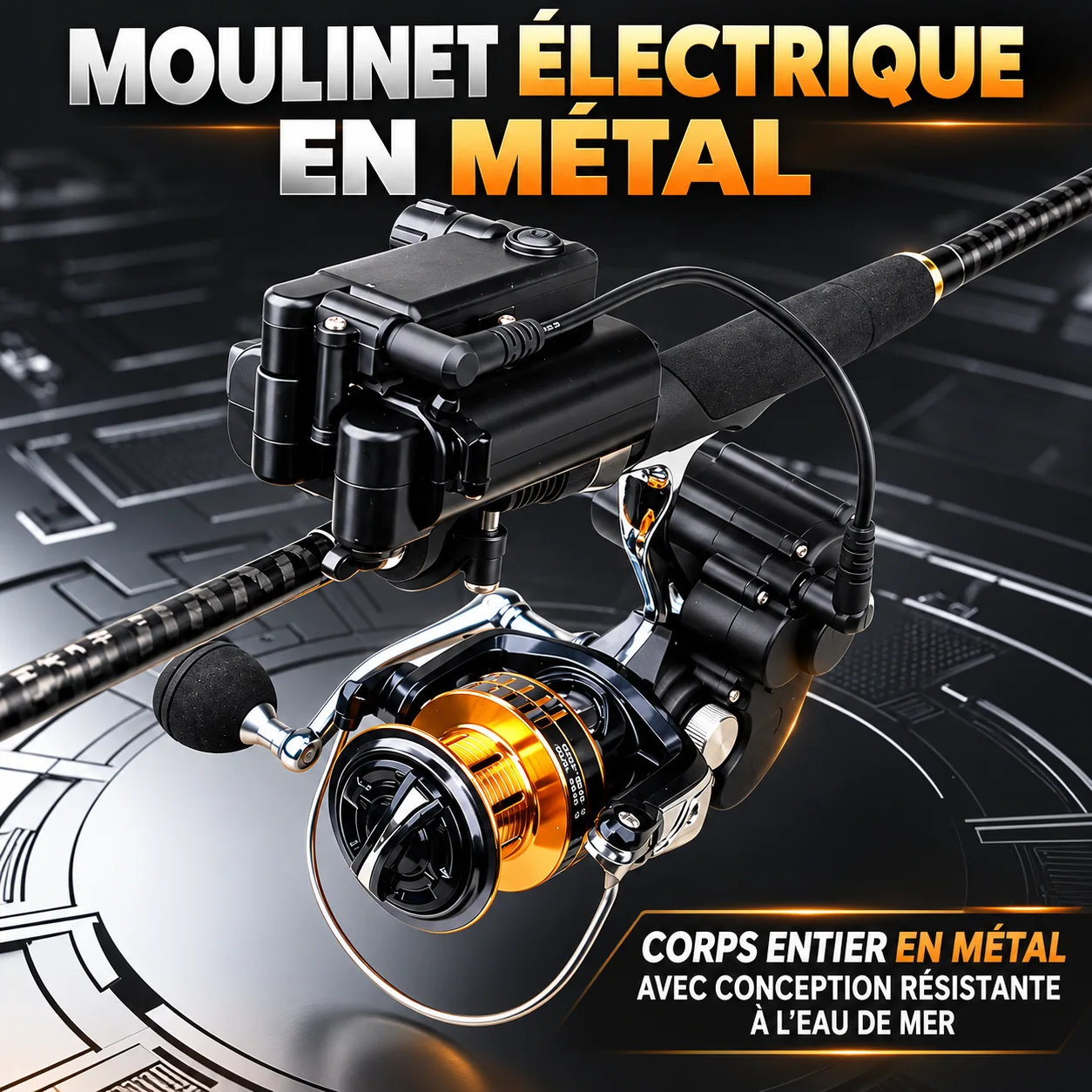 Moulinet de pêche avec assistance électrique