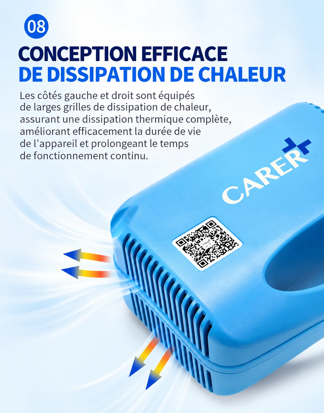 Grilles de ventilation latérales du CARER+