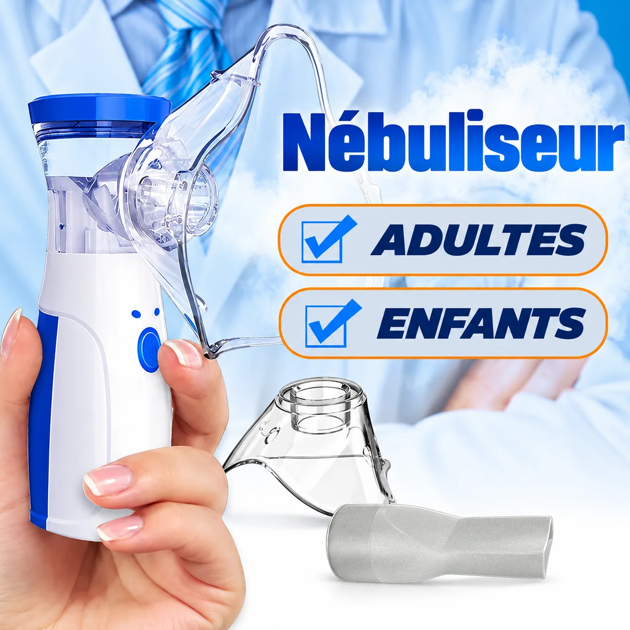 Masques et embout présentés