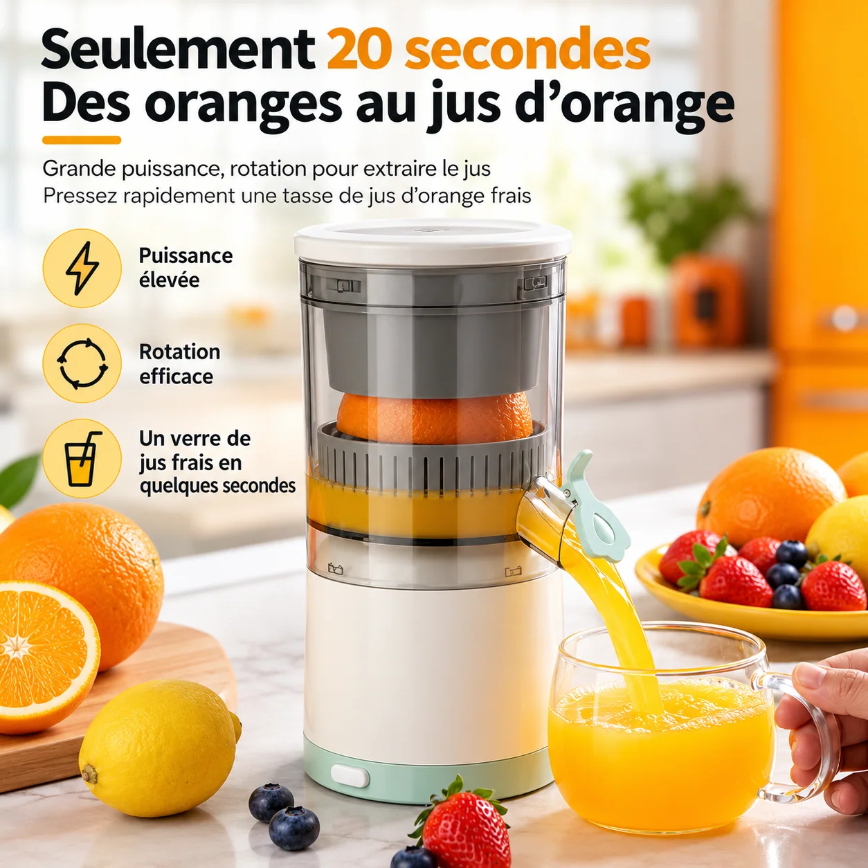 Présentation du pressage des agrumes