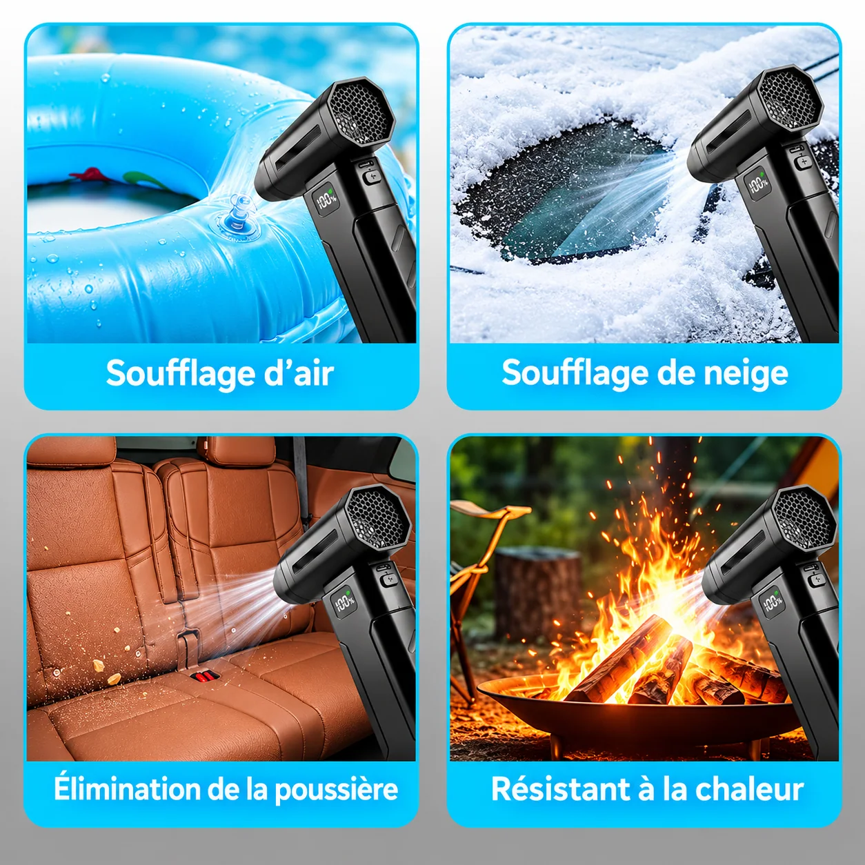 Visuel fournisseur des usages — respecter la notice et les précautions