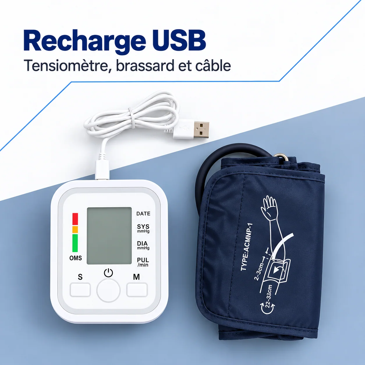 Branchement USB présenté par le fournisseur