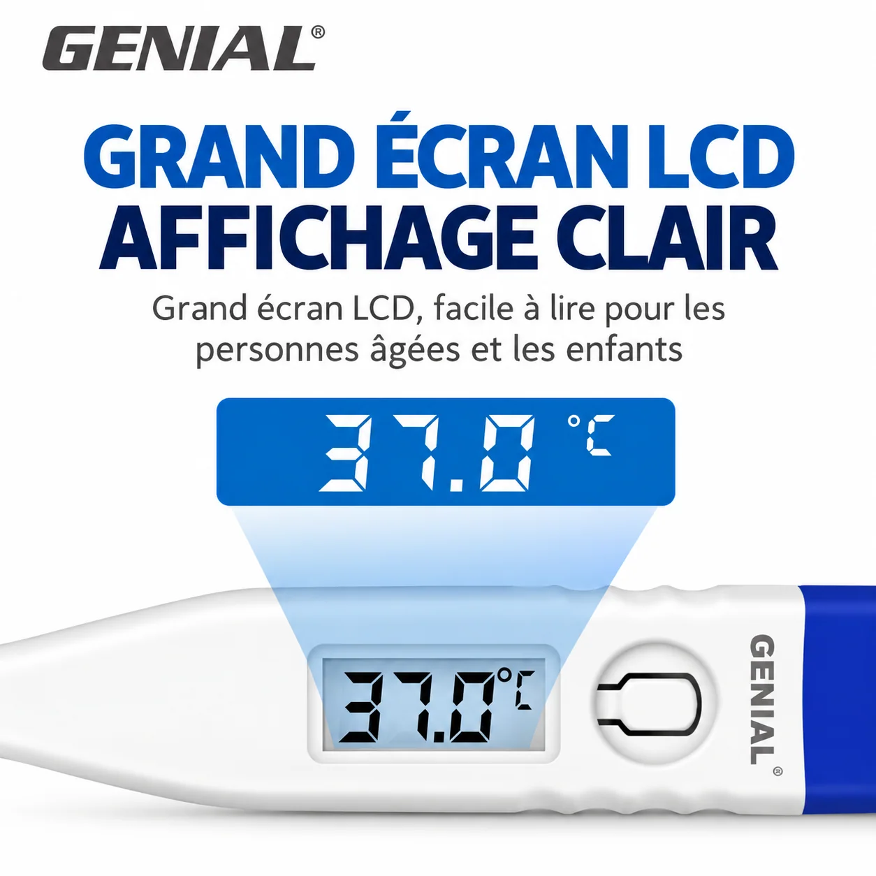 Écran LCD du thermomètre GENIAL